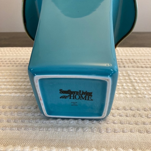 Southern Living At Home Ceramic Tuscan Flower Vase 9" Robins Egg Aqua Turquoise - Picture 2 of 2